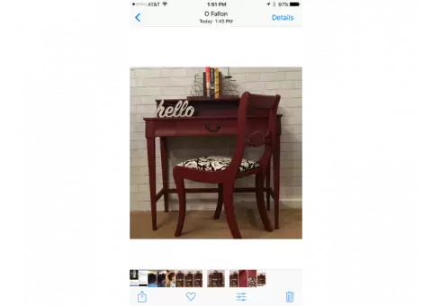 Refinished Writing Desk and Chair